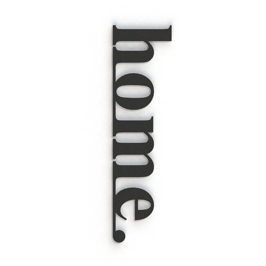 black home metal sign on a white background