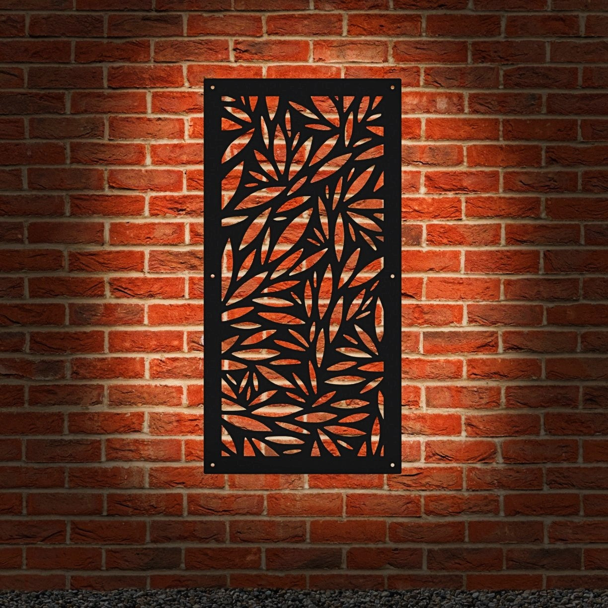 Garden Screen - Palm Design - Rectangular - Backlit