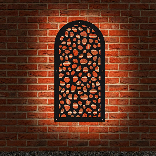 Garden Screen - Pebble Design - Arched - Backlit