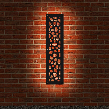 Garden Screen - Pebble Design - Rectangular Half - Backlit