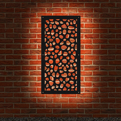 Garden Screen - Pebble Design - Rectangular - Backlit