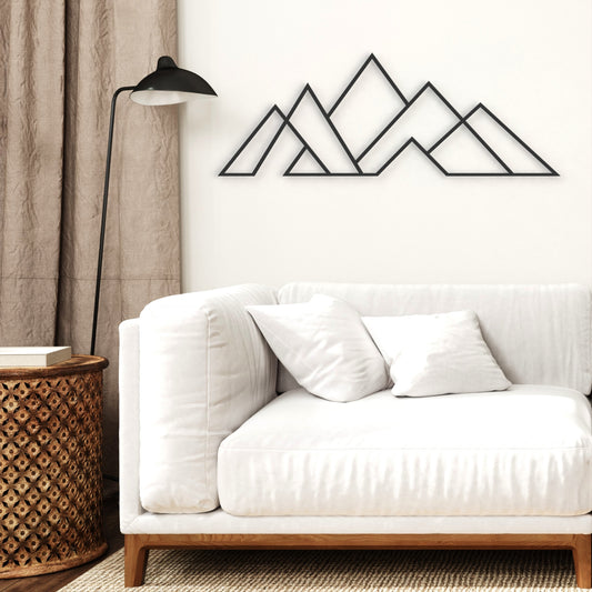 Geometric Mountains Metal Wall Art