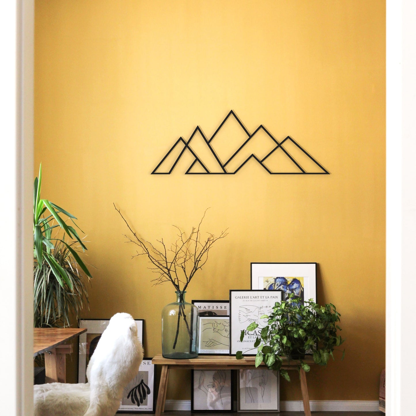 Geometric Mountains Metal Wall Art