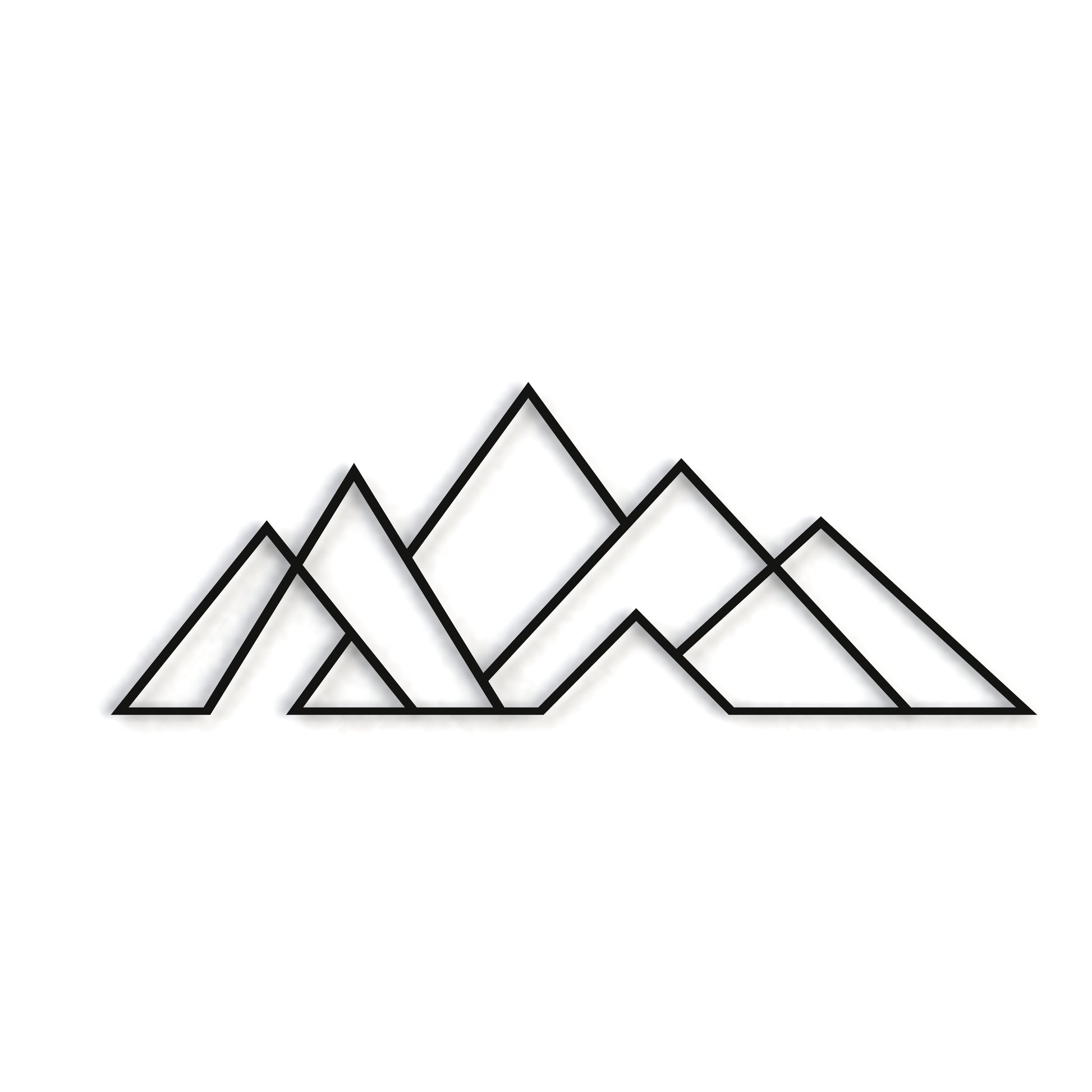 black-geometric-mountains-metal-wall-art-on-a-white-backgroun