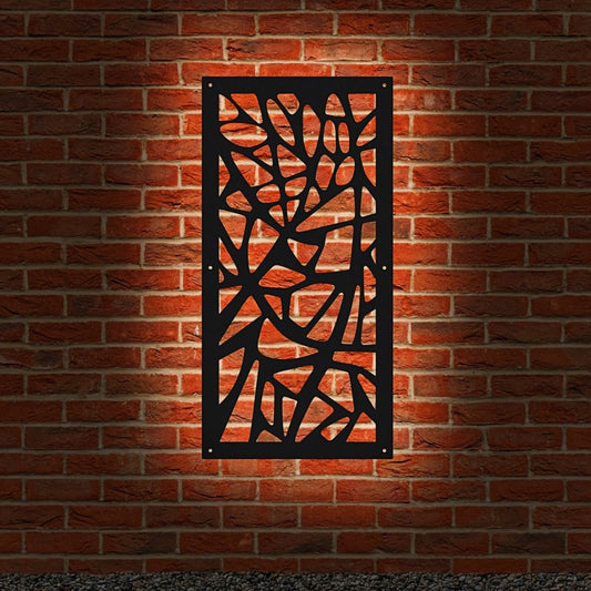 Garden Screen - Stone Design - Rectangular - Backlit