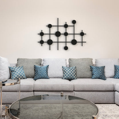 black-metal-wall-art-abstract-lines-and-circles-on-wall-in-modern-living-room