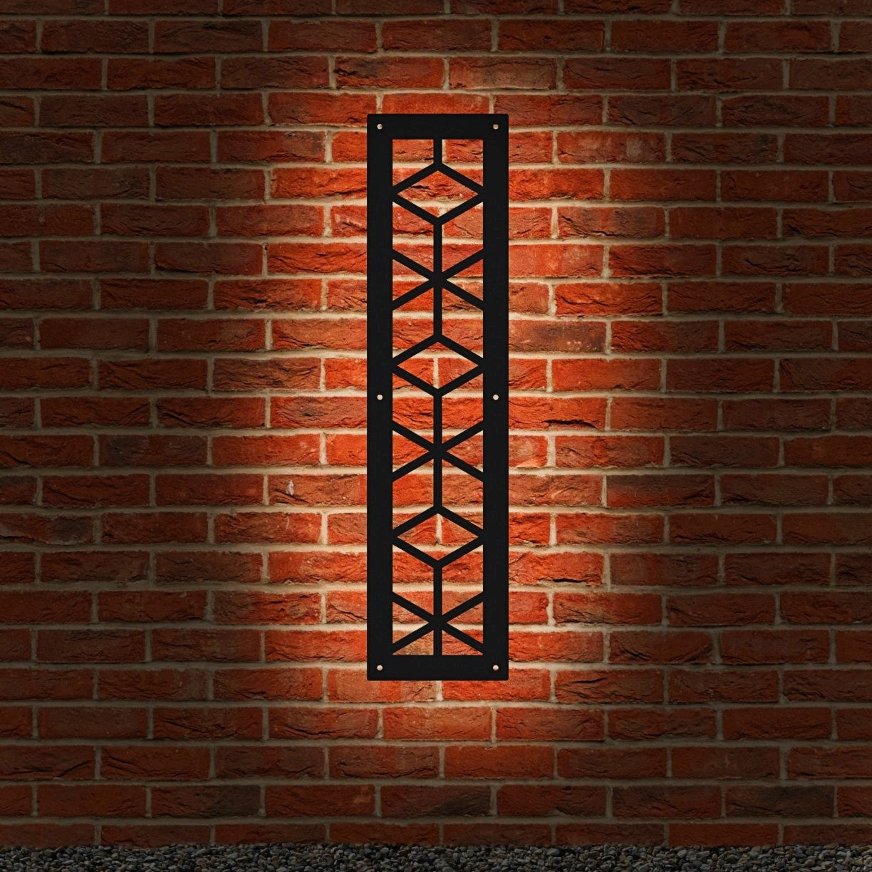 Garden Screen - Cube Design - Rectangular Half - Backlit