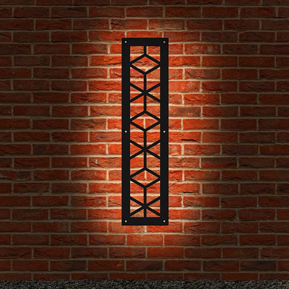 Garden Screen - Cube Design - Rectangular Half - Backlit