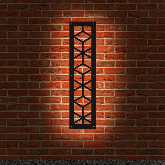 Garden Screen - Cube Design - Rectangular Half - Backlit