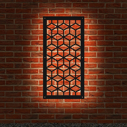 Garden Screen - Cube Design - Rectangular - Backlit