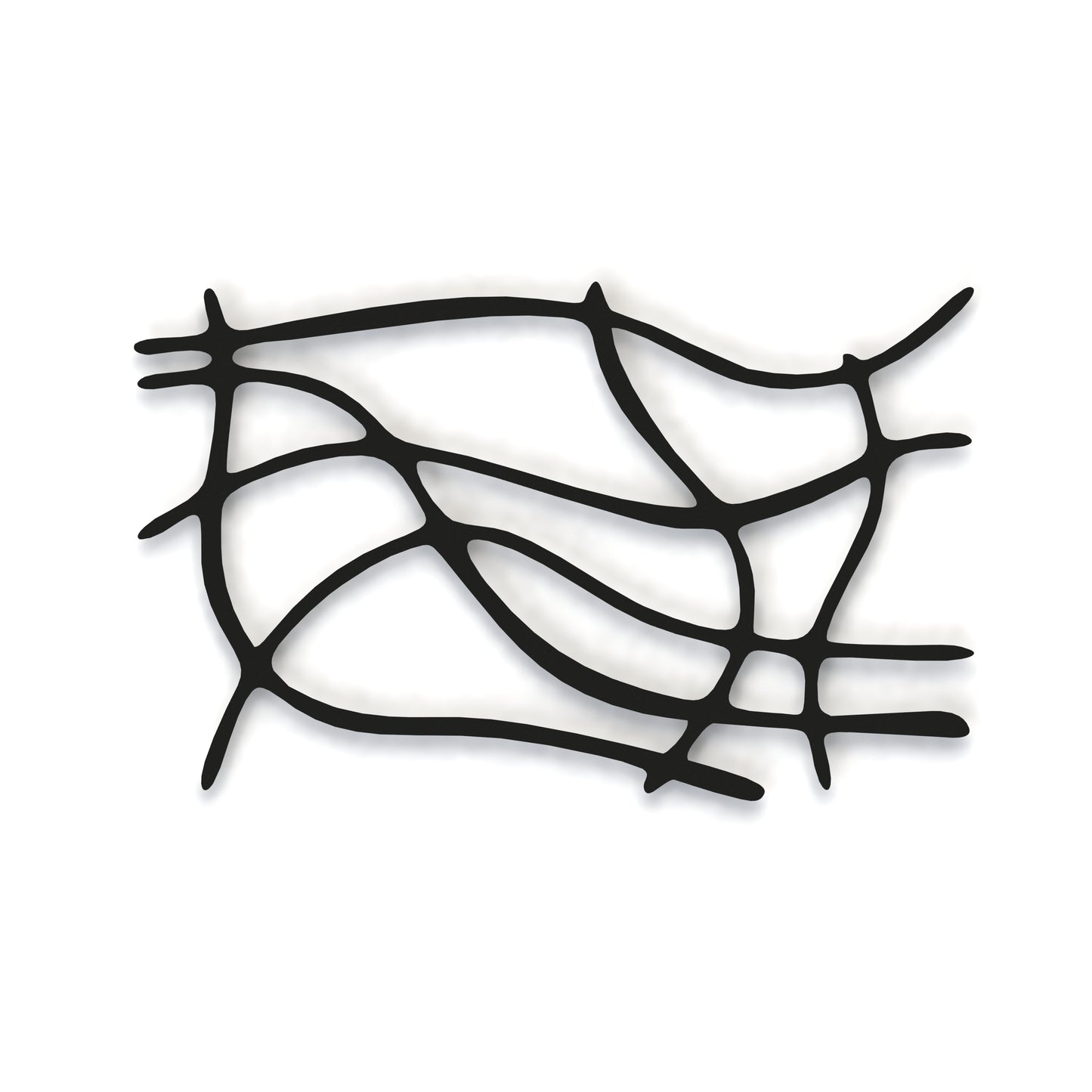 Abstract Paint Lines Metal Wall Art Stand-off Wall Decor