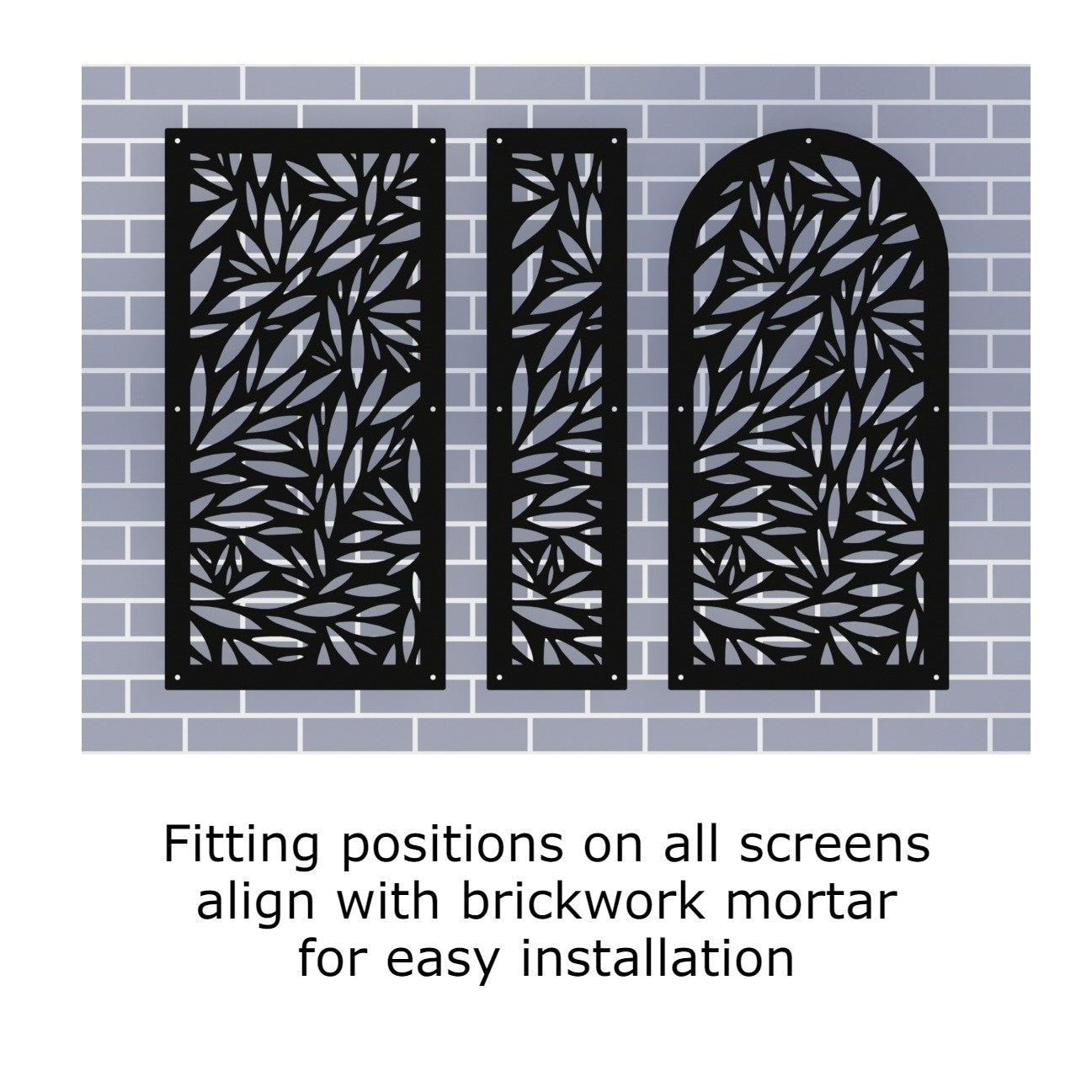 Garden Screen - Stone Design - Rectangular Half